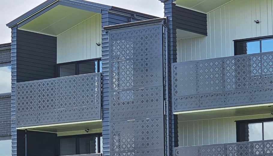 Balconies with dapple screens
