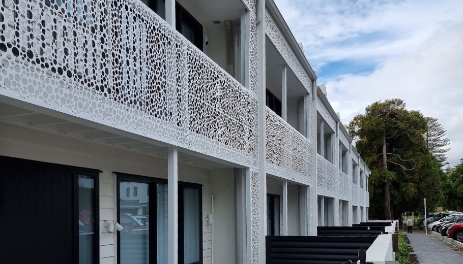 Dapple perforated screens by Aurae